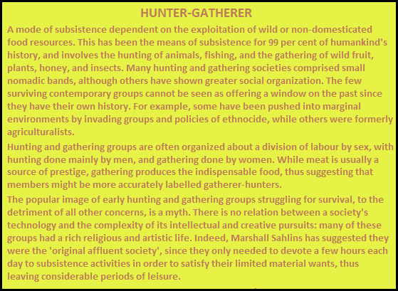Hunter-gatherer Sociology